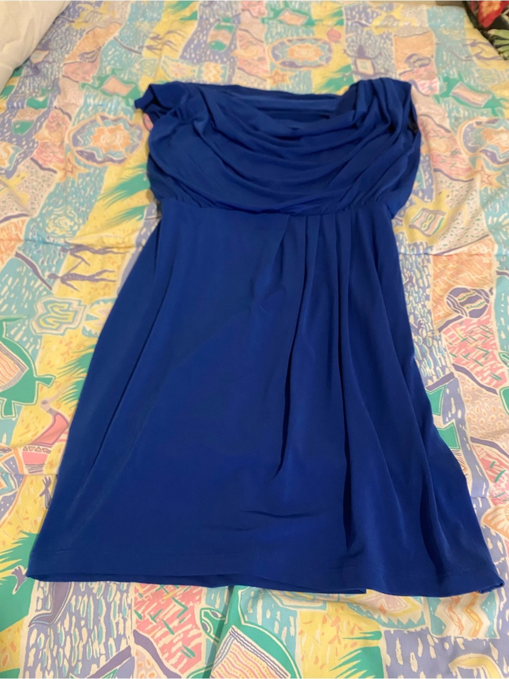 Sweet Storm One-Shoulder Royal Blue Dress